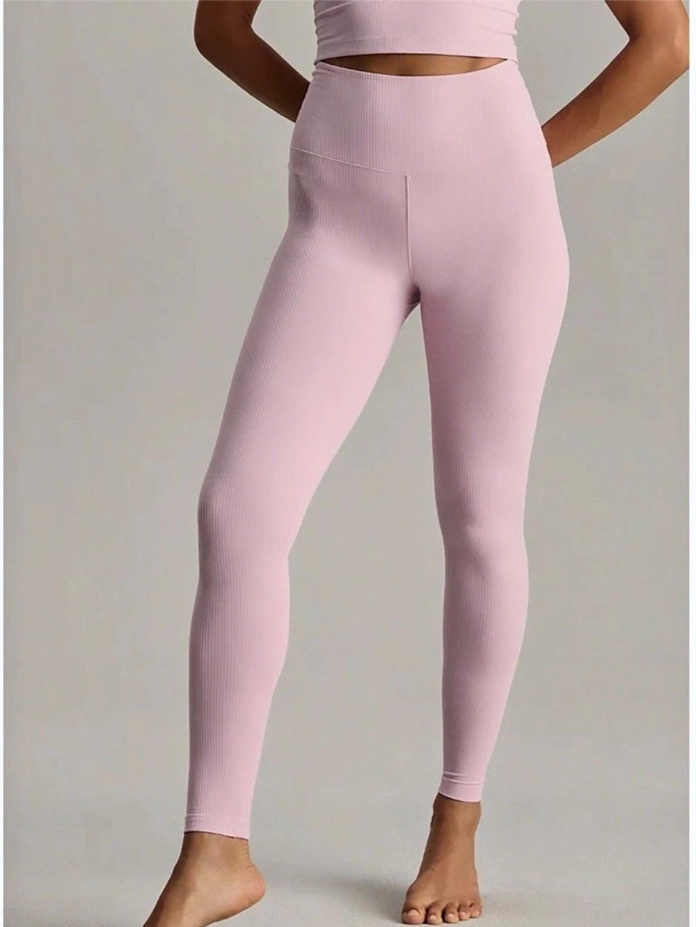 Athleta Elation Ribbed Leggings in Pink